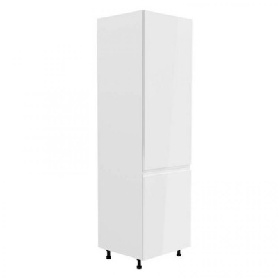 Virtuvės spinta ASP2-BP D60ZL-P šaldytuvui (dešininė) (Blizgus baltas + Baltas)